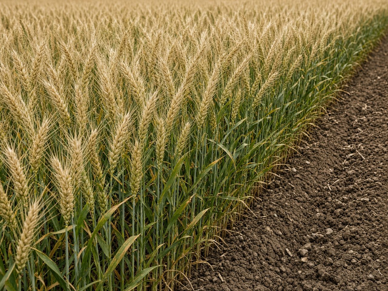 Shoot it like this: the whole plant or a full row is in frame, so you can tell a patch from the whole bed.